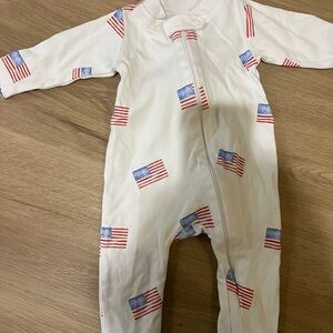 Sammy and Nat Patriotic Flag Print Kids One Piece